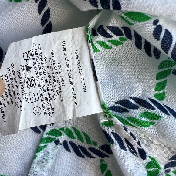 Tory Burch Womens Print Long Sleeved Button Down Blouse Size 8 - Picture 7 of 7